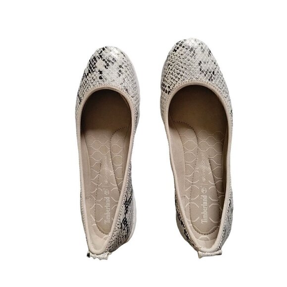 New - TIMBERLAND Leather Ballet Flats Snake Print Women Size 5.5 - Picture 13 of 14
